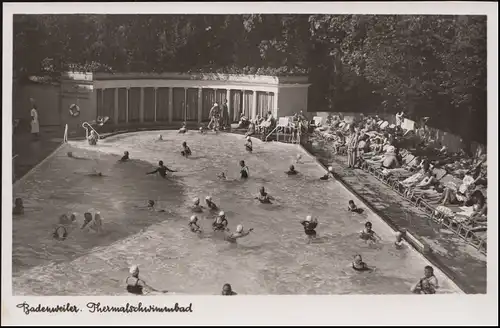 AK Thermalschwimmbad passender SSt BADENWEILER Kurort 9.9.1949