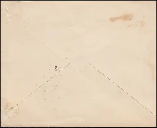 Poste privé Stuttgart 3 Cheval sautant 3 Pfennig EF Lettre STUTTGART 17.7.1893