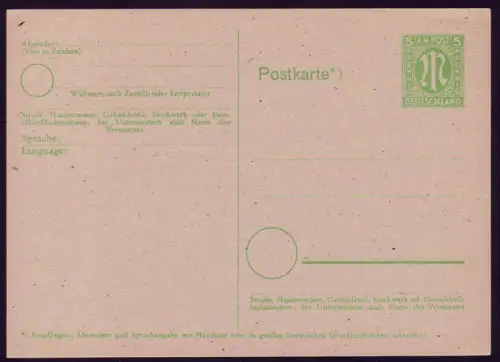 P 904 AM-Post 5 Pf. vert clair, frais