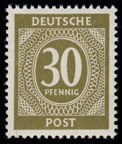 Alliierte Besetzung 928a Ziffer 30 Pf, grauoliv, **