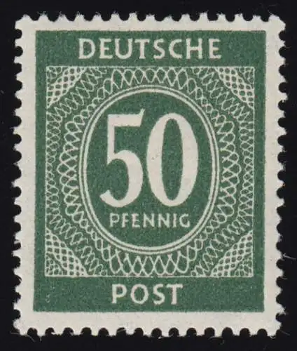 Alliierte Besetzung 932a Ziffer 50 Pf, schwärzlichgraugrün, **