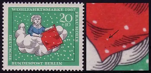 311 Wofa 20 Pf Plattenfehler zusätzliche Flocke, Feld 3 **