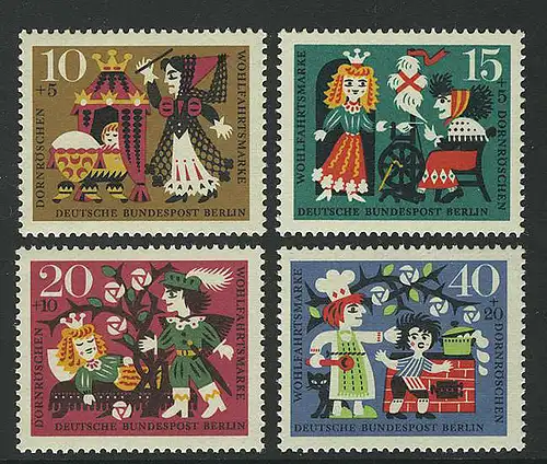 237-240 Wofa Märchen Grimm Dornröschen 1964, Satz **