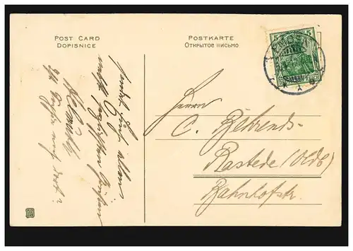 Carte de Pâques Cardeau de saule, EMDEN 5.4.1912