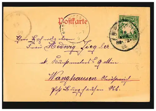 Carte de Pâques Lapins-coups avec l'œuf de pâque et le poème, Burghausen 1900