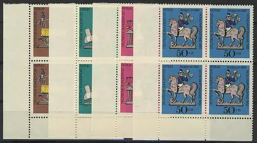 348-351 Wofa Zinnfiguren 1969, E-Vbl u.l. Satz **