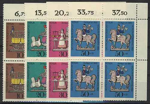 348-351 Wofa Zinnfiguren 1969, E-Vbl o.r. Satz **