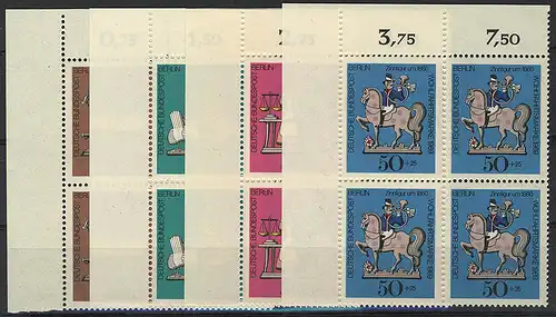 348-351 Wofa figures en étain 1969, E-Vbl o.l. phrase **