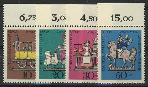 348-351 Wofa Zinnfiguren 1969, Oberrand, Satz **