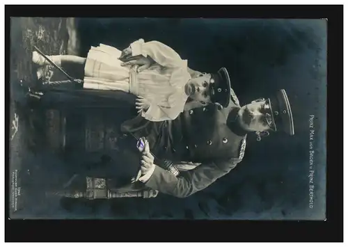 Foto-Ansichtskarte Prinz Max von Baden und Prinz Berthold, KARLSRUHE 15.7.1910