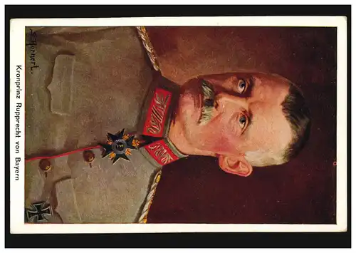 Ansichtskarte Kronprinz Rupprecht von Bayern, als Feldpost GERMERSHEIM 30.5.1915