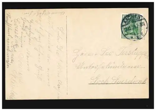 Carte de vue Les fils de notre couple de princes héritiers avec chien, AACHES 12.10.1909