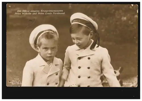 Cartes visuelles Les fils de notre couple de princes héritiers - Portraits, AACHEN 12.10.1909
