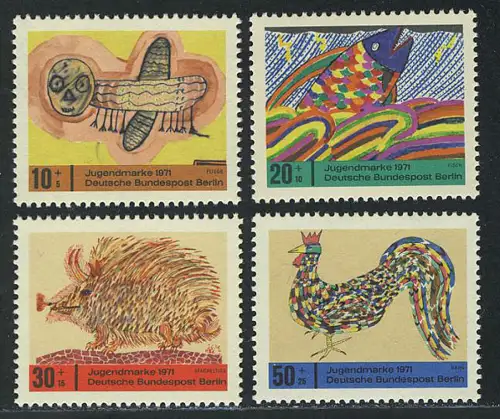 386-389 Jeunes Dessins pour enfants 1971 Taux **