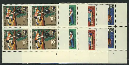 418-421 Jugend Tierschutz 1972, Vbl FN1 Satz **