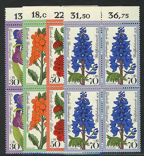 524-527 Wofa Fleurs de jardin 1976, OR-Vbl Set **