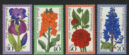 524-527 Wofa Gartenblumen 1976, Satz **