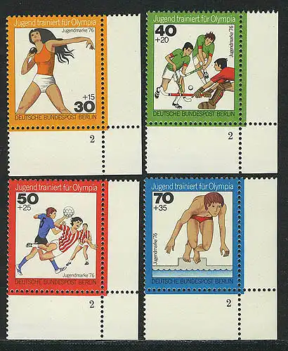 517-520 Jugend Olympia 1976, FN2 Satz **