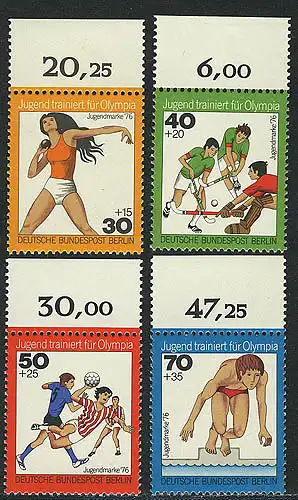 517-520 Jugend Olympia 1976, Oberrand, Satz **