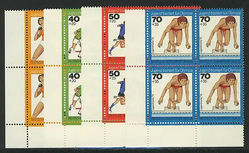 517-520 Jugend Olympia 1976, E-Vbl u.l. Satz **