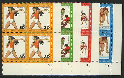 517-520 Jeunesse Olympia 1976, Vbl FN2 Taux **