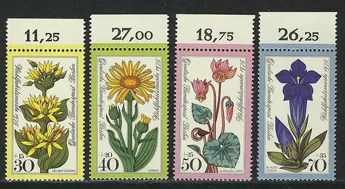 510-513 Wofa Alpenblumen 1975, Oberrand, Satz **