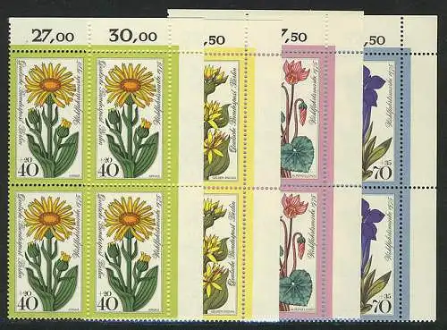 510-513 Wofa Alpenblumen 1975, E-Vbl o.r. Satz **