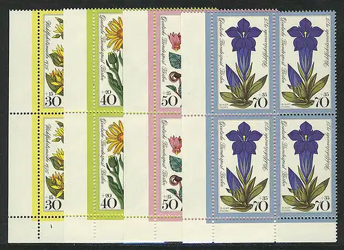 510-513 Wofa Alpenblumen 1975, E-Vbl u.l. Satz **