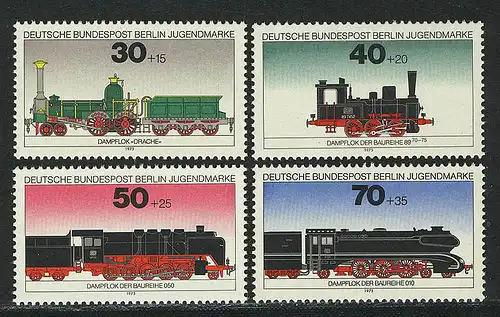 488-491 Jugend Eisenbahn Lokomotiven 1975, Satz **