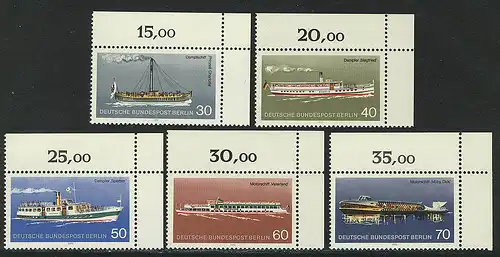 483-487 Transport de passagers 1975, coin ou rang **