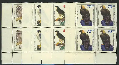 442-445 Jeunes oiseaux de proie 1973, E-Vbl et l.
