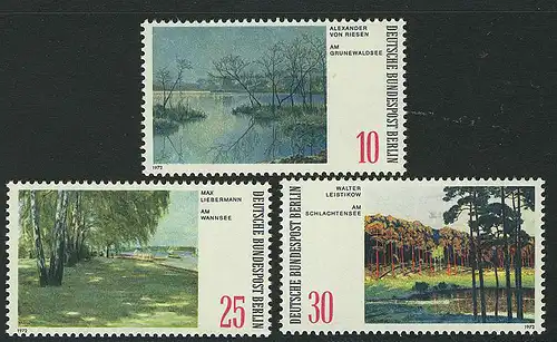 423-425 Landschaften 1972, Satz **