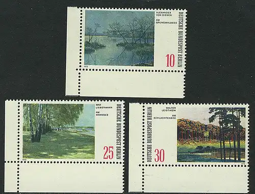 423-425 Landschaften 1972, Ecke u.l. Satz **