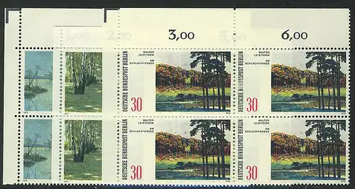 423-425 Landschaften 1972, E-Vbl o.l. Satz **