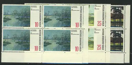 423-425 Paysages 1972, E-Vbl et r. Set **