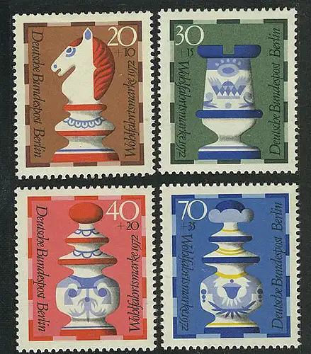 435-438 Wofa Schachfiguren 1972, Satz **
