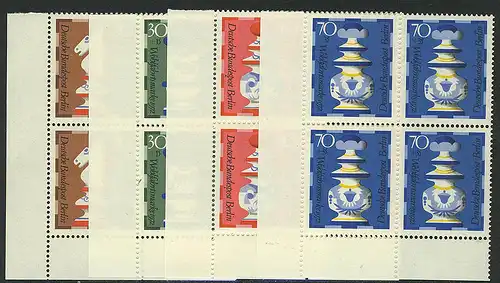 435-438 Wofa Schachfiguren 1972, E-Vbl u.l. Satz **