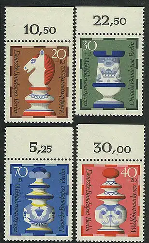 435-438 Wofa figures d'échecs 1972, Oberrand, set **