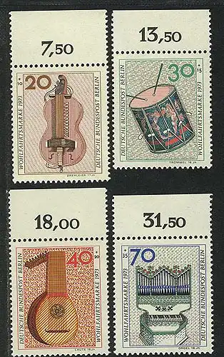 459-462 Wofa Instruments de musique 1973, Oberrand, set **