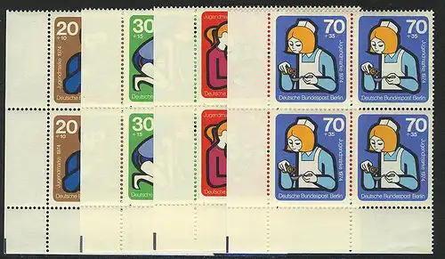 468-471 Jugendarbeit 1974, E-Vbl u.l. Satz **