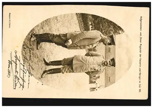 Ansichtkarte vom Juli 1915: Kaiser Wilhelm II. im Schloss zu Posen, 24.11.1915