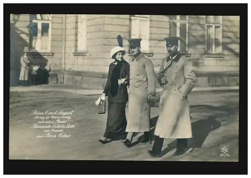 AK Prince Ernst August à Braunschweig avec Mme et le prince Oskar, BERLIN 15.2.13