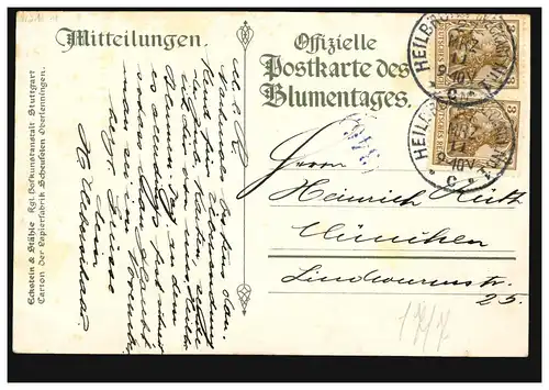 Mariage d'argent AK du couple royal du Württemberg 8.4.1911, HEILBRONN 1911