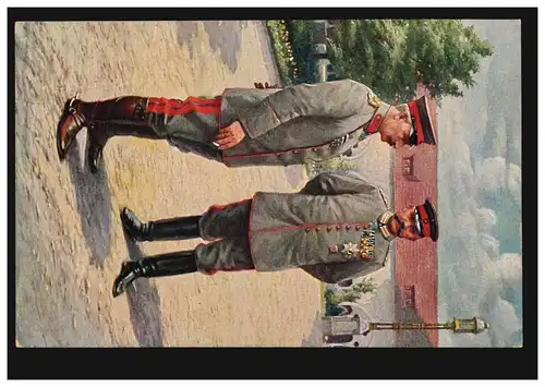AK peintures après photo de juillet 1915: Wilhelm II Château à Poznan, ville du chou 1916