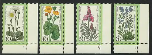 556-559 Wofa Wiesenblumen 1977, FN1 Satz **