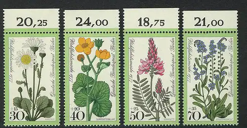556-559 Wofa Wiesenblumen 1977, Oberrand, Satz **