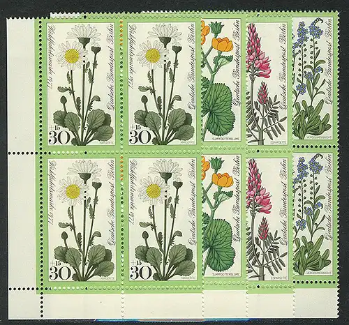 556-559 Wofa Wiesenblumen 1977, E-Vbl u.l. Satz **