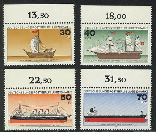 544-547 Jeunes navires 1977, Oberrand, set **