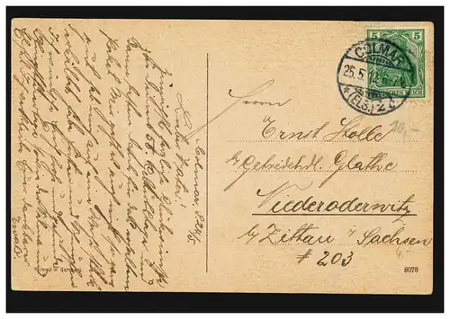 Félicitations pour le paysage hivernal dans le cadre de COLMAR (ELS.) 25.5.1912