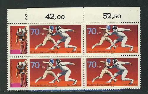 567-568 Sporthilfe 1978, OR-Vbl Satz **